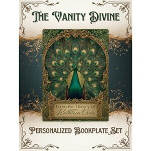 The Vanity Divine Peacock Ex Libris Personalized Bookplates Art Nouveau Labels